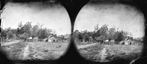 CIVIL WAR: HOUSES, 1865. View of houses in Mechanicsville, Virginia. Photograph by John Reekie