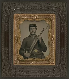 Images Dated 14th May 2012: CIVIL WAR: SOLDIER, c1863. Private William F. Bower of the 21st Ohio Regiment Infantry Volunteers