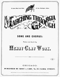 Shermans March Gallery: CIVIL WAR: SONGSHEET, 1865. Sheet music cover for Marching Through Georgia