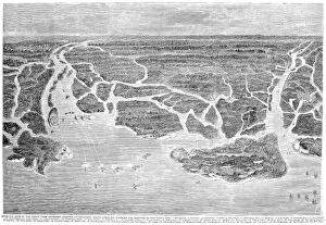 Georgia Gallery: CIVIL WAR: SOUTH CAROLINA. View of the southern coast from Savannah, Georgia, to Beaufort