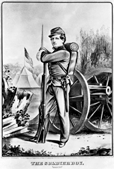 CIVIL WAR: UNION SOLDIER. A Union soldier boy on duty CIVIL WAR: UNION SOLDIER. A Union soldier boy on duty