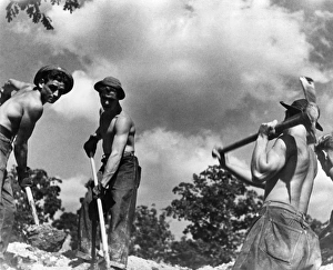Civilian Conservation Corps men at work at Prince Georges County, Maryland. Photograph by Carl Mydans, August 1935 Civilian Conservation Corps men at work at Prince Georges County, Maryland. Photograph by Carl Mydans, August 1935