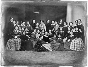 Class portrait of the Emerson School for Girls, c1850: daguerreotype by Southworth & Class portrait of the Emerson School for Girls, c1850: daguerreotype by Southworth &