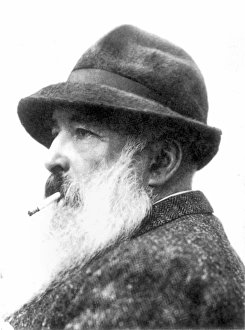CLAUDE MONET (1840-1926). French painter. Photographed c1920, by Henri Manuel CLAUDE MONET (1840-1926). French painter. Photographed c1920, by Henri Manuel