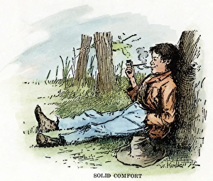 CLEMENS: HUCK FINN, 1884. Solid comfort CLEMENS: HUCK FINN, 1884. Solid comfort