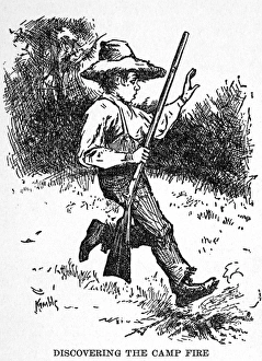 CLEMENS: HUCK FINN. Discovering the camp fire CLEMENS: HUCK FINN. Discovering the camp fire