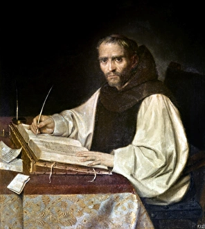 COELLO: FATHER SIGUENZA. Portrait of Father Siguenza. Oil on canvas, 17th century COELLO: FATHER SIGUENZA. Portrait of Father Siguenza. Oil on canvas, 17th century
