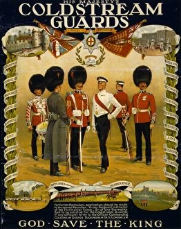 Poster Collection: COLDSTREAM GUARDS, 1914. Recruiting poster for His Majestys Coldstream Guards