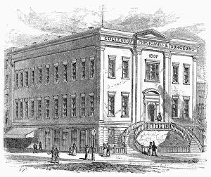 Images Dated 29th April 2008: College of Physicians and Surgeons at Columbia University, New York. Wood engraving, 1868