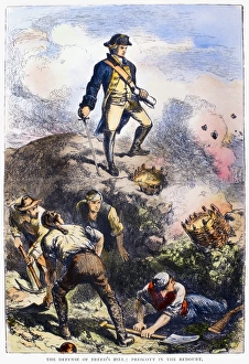 Colonel William Prescott in the redoubt on Breeds Hill during the Battle of Bunker Hill, 17 June 1775 Colonel William Prescott in the redoubt on Breeds Hill during the Battle of Bunker Hill, 17 June 1775