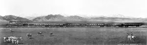 COLORADO: RAILROAD, 1899. Retouched panoramic photograph of a train on the Great