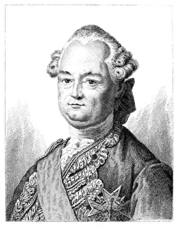 COMTE DE CLERMONT (1709-1770). Louis de Bourbon, prince de Conde. Etching, 19th century COMTE DE CLERMONT (1709-1770). Louis de Bourbon, prince de Conde. Etching, 19th century