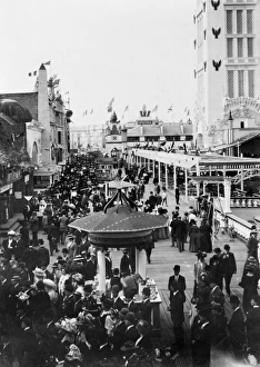 CONEY ISLAND: DREAMLAND. The boardwalk at Dreamland, Coney Island in Brooklyn, New York CONEY ISLAND: DREAMLAND. The boardwalk at Dreamland, Coney Island in Brooklyn, New York