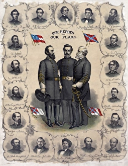 CONFEDERATE LEADERS, c1896. Robert E. Lee, Stonewall Jackson and G CONFEDERATE LEADERS, c1896. Robert E. Lee, Stonewall Jackson and G