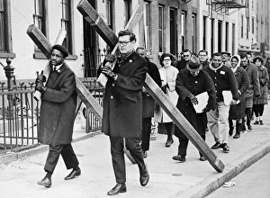 CORE PROTEST, 1964. Ken Rice, Stan Brezenoff, and other members of the Congress CORE PROTEST, 1964. Ken Rice, Stan Brezenoff, and other members of the Congress