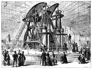 CORLISS STEAM ENGINE, 1876. The Corliss Engine, as exhibited at the Philadephia CORLISS STEAM ENGINE, 1876. The Corliss Engine, as exhibited at the Philadephia