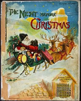 Reindeer Gallery: Cover of a late 19th century edition of Clement Clarke Moores The Night Before Christmas