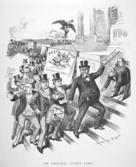 COXEY'S ARMY CARTOON, 1894. The Original Coxey Army. American cartoon by W.A COXEY'S ARMY CARTOON, 1894. The Original Coxey Army. American cartoon by W.A