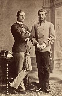 Images Dated 21st October 2008: CROWN PRINCES, 1883. Friedrich Wilhelm Viktor Albert (left), Crown Prince of Prussia