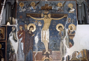 CRUCIFIXION, c1200. 'Crucifixion.' Fresco from Church of the Holy Virgin at the CRUCIFIXION, c1200. 'Crucifixion.' Fresco from Church of the Holy Virgin at the