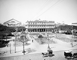 CUBA: HAVANA, c1904. Central Park, National Theater and the Hotel Inglaterra in Havana CUBA: HAVANA, c1904. Central Park, National Theater and the Hotel Inglaterra in Havana