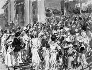CUBAN REFUGEES, c1898. Starving refugees from Santiago, seeking food at El Caney CUBAN REFUGEES, c1898. Starving refugees from Santiago, seeking food at El Caney