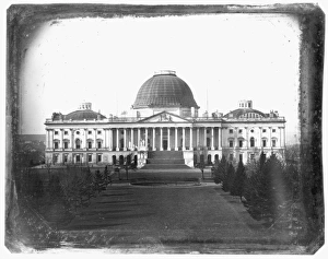Daguerreotype attributed to John Plumbe, Jr. The earliest known photograph of the Capitol Daguerreotype attributed to John Plumbe, Jr. The earliest known photograph of the Capitol