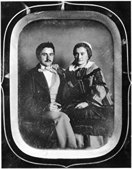 <b class=qtipBold><figcaption>Daguerreotype, French, 1855</figcaption></b><br>FRANCE: COUPLE, 1855. Daguerreotype, French, 1855.<br><em>© none</em> Daguerreotype, French, 1855