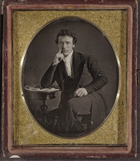 DAGUERREOTYPE: MAN, c1844. Portrait of a man, possibly a self-portrait DAGUERREOTYPE: MAN, c1844. Portrait of a man, possibly a self-portrait