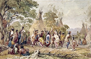 DAKOTA: DOG DANCE, c1850. Dog Dance of the Dakotas. Watercolor by Seth Eastman, c1850 DAKOTA: DOG DANCE, c1850. Dog Dance of the Dakotas. Watercolor by Seth Eastman, c1850