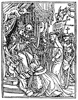 DANCE OF DEATH, 1538. Death and the Pope DANCE OF DEATH, 1538. Death and the Pope
