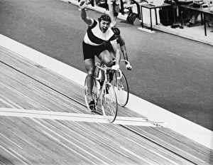 DANIEL MORELON (1944- ). French cyclist. Morelon winning the spring cycling competition DANIEL MORELON (1944- ). French cyclist. Morelon winning the spring cycling competition