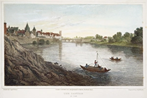 DANUBE: ULM, 1821. A view of the Danube at Ulm, Germany: steel engraving, 1821 DANUBE: ULM, 1821. A view of the Danube at Ulm, Germany: steel engraving, 1821