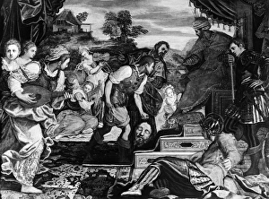 DAVID AND GOLIATH. David presenting the head of Goliath the King Saul DAVID AND GOLIATH. David presenting the head of Goliath the King Saul