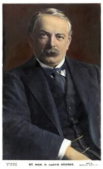 Images Dated 9th June 2010: DAVID LLOYD GEORGE (1863-1945). British statesman. Oil over a photograph, c1915
