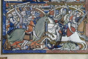 DAVID & SYRIANS. David attacking the Syrians and slaying Shobach DAVID & SYRIANS. David attacking the Syrians and slaying Shobach