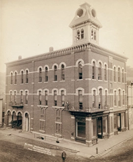 DEADWOOD: CITY HALL, 1890. City Hall of Deadwood, South Dakota. Photograph by John Grabill DEADWOOD: CITY HALL, 1890. City Hall of Deadwood, South Dakota. Photograph by John Grabill