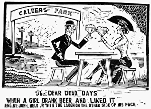 The Dear Dead Days When a Girl Drank Beer and Liked It. Illustration, c1925, by John Held The Dear Dead Days When a Girl Drank Beer and Liked It. Illustration, c1925, by John Held