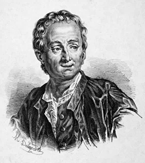 Images Dated 28th December 2006: DENIS DIDEROT (1713-1784). French encyclopedist and philosopher. Lithograph, French