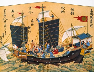 Depicted on a 17th century votive tablet, authorized to trade in foreign ports Depicted on a 17th century votive tablet, authorized to trade in foreign ports