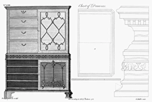 Design for a chest of drawers, 1753, by Thomas Chippendale Design for a chest of drawers, 1753, by Thomas Chippendale