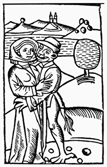 DEVIL AND WITCH, 1489. A devil seduces a witch DEVIL AND WITCH, 1489. A devil seduces a witch