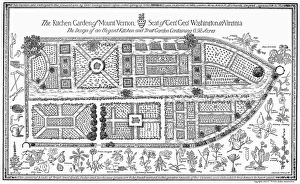 Diagram of the garden of George and Martha Washington at their home at Mount Vernon Diagram of the garden of George and Martha Washington at their home at Mount Vernon