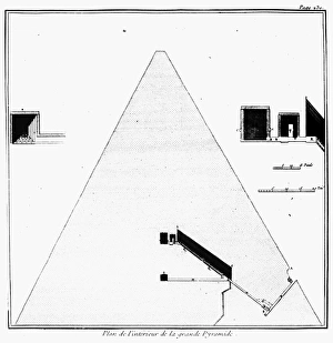 Diagram of the interior of the great pyramid of Kheops at Giza from Benoit de Maillet's Diagram of the interior of the great pyramid of Kheops at Giza from Benoit de Maillet's