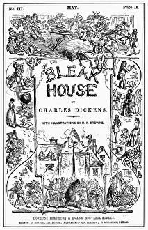 DICKENS: BLEAK HOUSE. Cover of volume three in a serial edition, 1852 DICKENS: BLEAK HOUSE. Cover of volume three in a serial edition, 1852