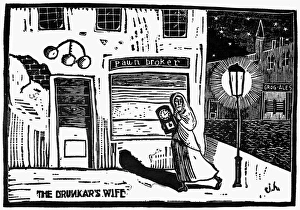 DRINKING, 1925. The Drunkards Wife'. Illustration, c1925, by John Held, Jr DRINKING, 1925. The Drunkards Wife'. Illustration, c1925, by John Held, Jr