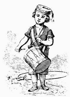 DRUMMER BOY, 19th CENTURY. Typefounders cut, American, 19th century DRUMMER BOY, 19th CENTURY. Typefounders cut, American, 19th century