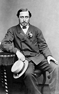 DUKE ALFRED (1844-1900). Duke of Saxe-Coburg and Gotha. Photograph, c1880 DUKE ALFRED (1844-1900). Duke of Saxe-Coburg and Gotha. Photograph, c1880