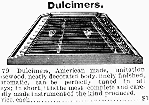 DULCIMER, 1895. Line cut from a Montgomery Ward catalogue, 1895 DULCIMER, 1895. Line cut from a Montgomery Ward catalogue, 1895