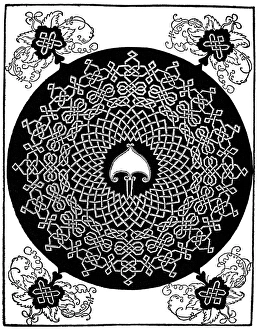 DURER: KNOT, c1507. Knots with a heart-shaped shield. Woodcut, c1507, by Albrecht Durer DURER: KNOT, c1507. Knots with a heart-shaped shield. Woodcut, c1507, by Albrecht Durer